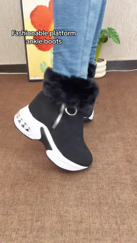 Fashionable platform ankle boots!!🥰💗🤩#trendyboots #viralboots #womenboots #comfyboots #cuteboots #platformshoes #chunkyboots #boots #bootsforwomen #fashionboots #ankleboots #winterboots #winterfashion #wintershoes #plushboots #warmboots 