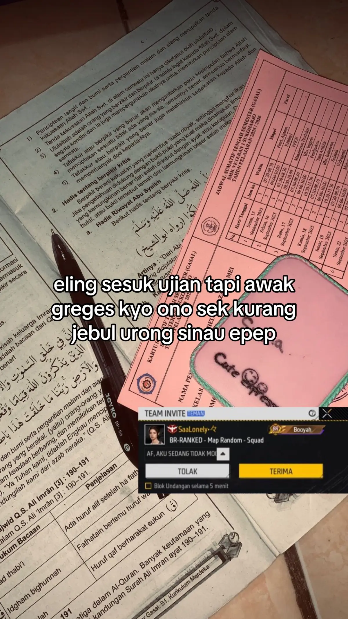 info seng adol semangat #xybca #fyppage 