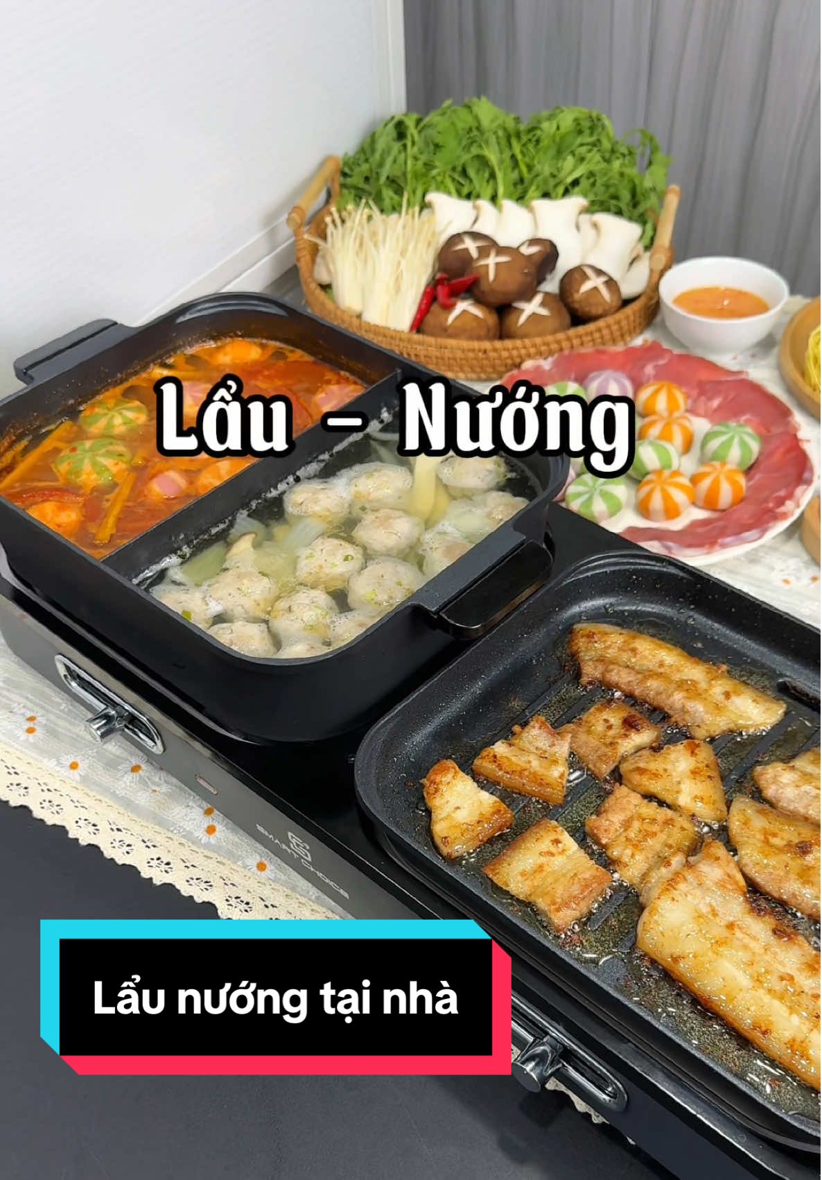 Cái nồi lẩu nướng này dành cho ai vừa thích lẩu mà vừa thích đồ nướng nữa nè#bepnhachin #homnayangi #xuhuong #beplaunuong #beplaunuongsmartchoice 