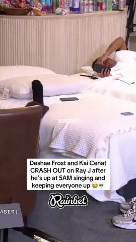 Deshae Frost and Kai Cenat CRASH OUT on Ray J after he’s up at 5AM singing and keeping everyone up 😭💀 #kaicenat #rayj #mafiathon3 #fyp #funny 