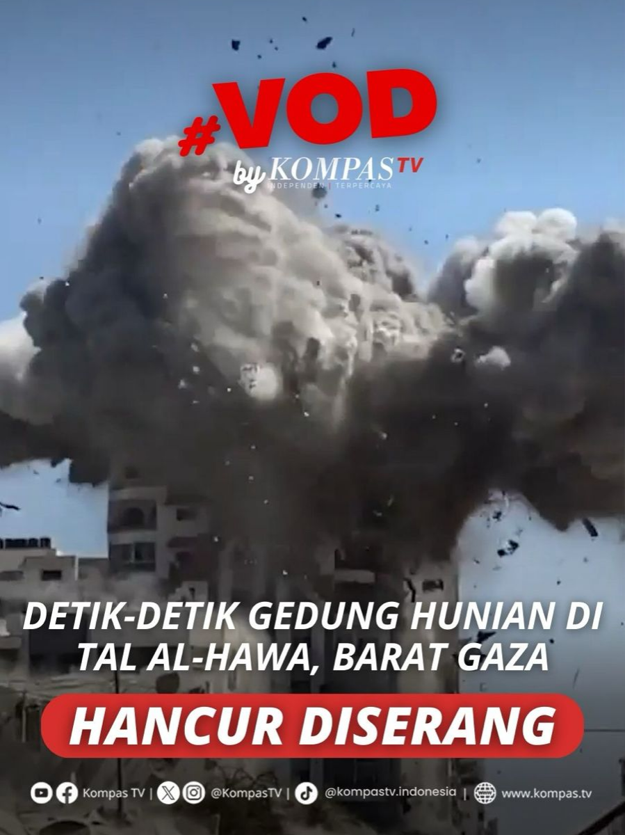 Israel kembali menggencarkan serangan ke area permukiman di Gaza, Palestina, Minggu (14/9/2025). Di antaranya gedung Mahanna dan hunian Al-Kawthar di Tal Al-Hawa, sebelah barat Kota Gaza. Rekaman menunjukkan momen ketika gedung diserang oleh militer Israel, yang menyebabkan asap mengepul ke udara. Dilaporkan, warga diminta mengevakuasi diri hanya sepuluh menit sebelum serangan terjadi.  Usai ledakan, sejumlah warga bergegas kembali ke lokasi untuk menyelamatkan sisa-sisa barang mereka di tengah reruntuhan dan kerusakan bangunan. Tuliskan komentarmu dan dapatkan berita terkini lainnya di www.kompas.tv serta youtube.com/kompastv #VODKompasTV