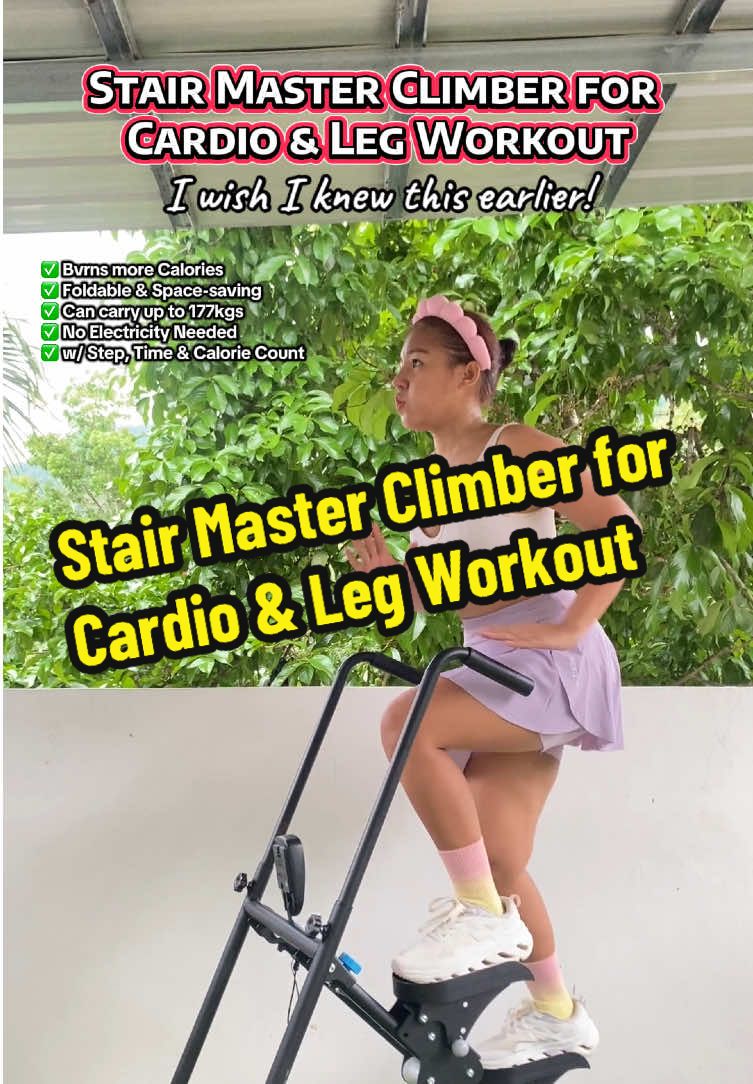 Stair Master Climber for Cardio & Leg Workout at Home ✨ No Electricity Needed!  #stairmaster #stairmasterworkout #stairmasterchallenge #stairmastercardio #cardioworkout