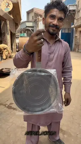 Unbelievable! How Flat Pans are Manufactured in factory #fyp 