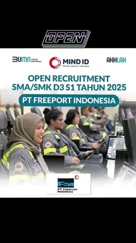 Penerimaan Pegawai Baru PT FREEPORT INDONESIA Syarat-Syarat : 1. Pria - Wanita 2. 18 - 40 th 3. Gaji perbulan Rp 10 juta - Rp 30 juta 4. SMA.SMK.Sederajat Posisi : 1. Environment Engineer 2. Superintendent, Metallurgical and Process Engineering 3. Superintendent, Production Accounting & Forecasting 4. Superintendent, Analytical Laboratory 5. welder 6. Driver Fasilitas: 1. Lembur 2. Seragam 3. Kartap 4. Makan 5. Bpjs Pendaftaran Disini Gratis Yah Tidak Dipungut Biaya. untuk info dan pendaftaran silahkan klik link di bio.  #sederajat #pencarikerja #kerja #lokerjakarta #viral #lowonganpekerjaan #tiktok #lowonganpekerjaan #mahasiswa #smk #mahasiswaindonesia #sarjana #sma #lowongankerja2025dibutuhkansecepatnya  #bumn #ikn #sumaterabarat #bekasi #lokerbekasi #artis #tiktok 