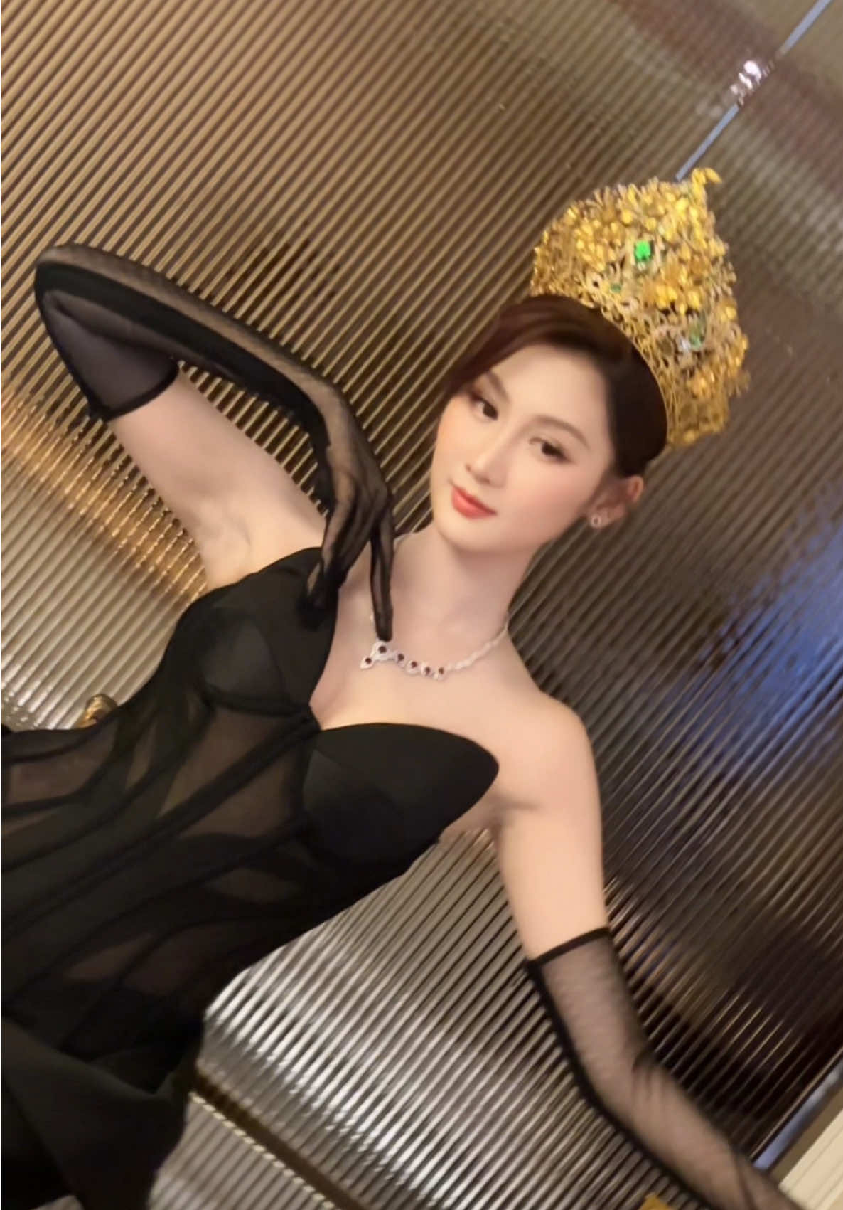 Vẫn còn lâng lâng nhớ đêm chung kết🖤 #volequeanh #missgrandvietnam 