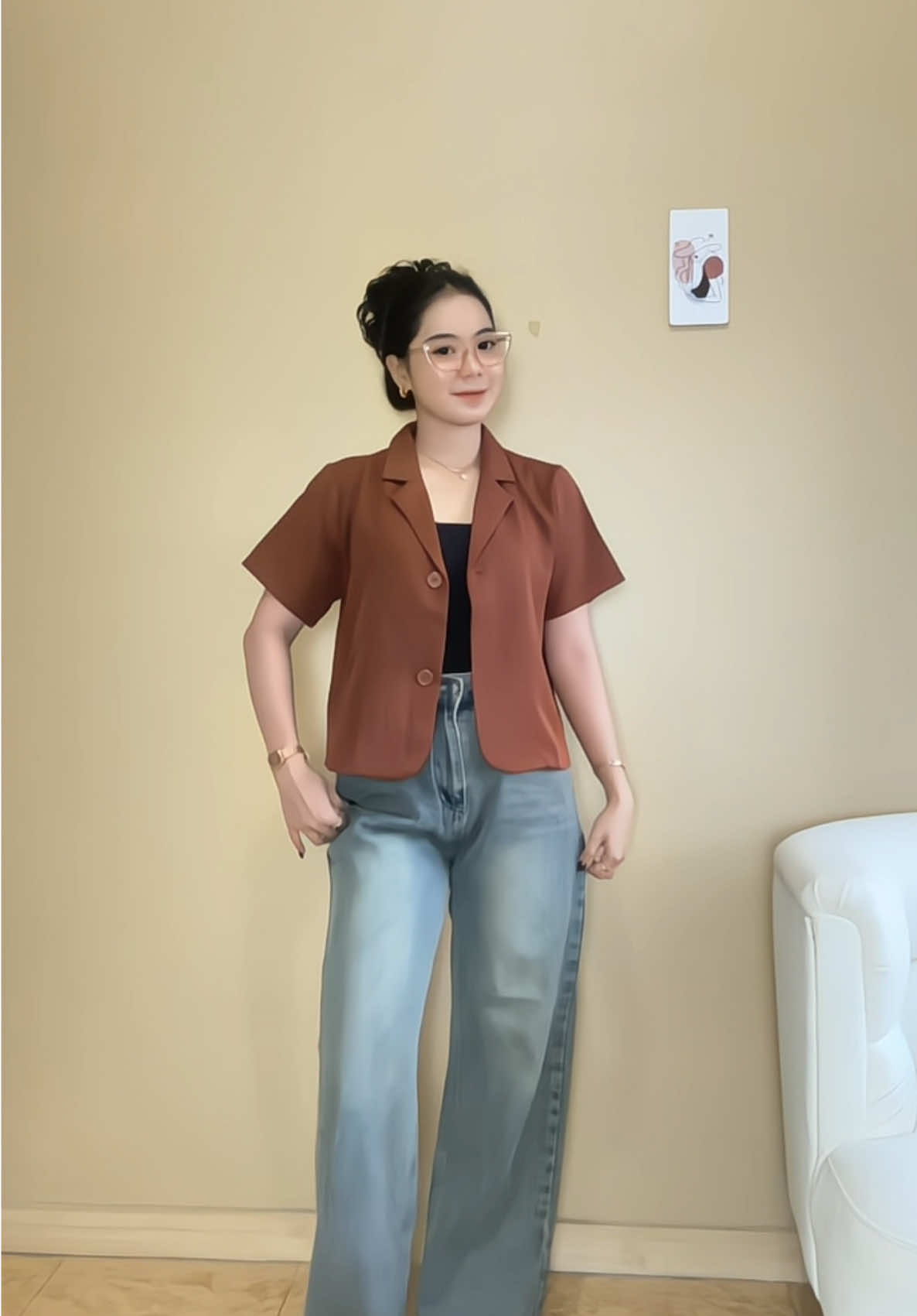 beli lagi yang warna bataa ga kalahh cakep dari yang hitam😭🥰#blazer #OOTD #outer #blazerstyle #korean 