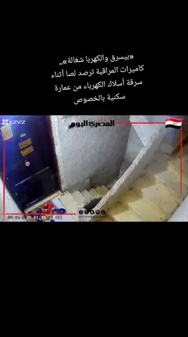 «بيسرق والكهربا شغالة».. كاميرات المراقبة ترصد لصا أثناء سرقة أسلاك الكهرباء من عمارة سكنية بالخصوص#مصر #مشاهير_تيك_توك_مشاهير_العرب #الشعب_الصيني_ماله_حل😂😂 #مشاهير_تيك_توك #explor 