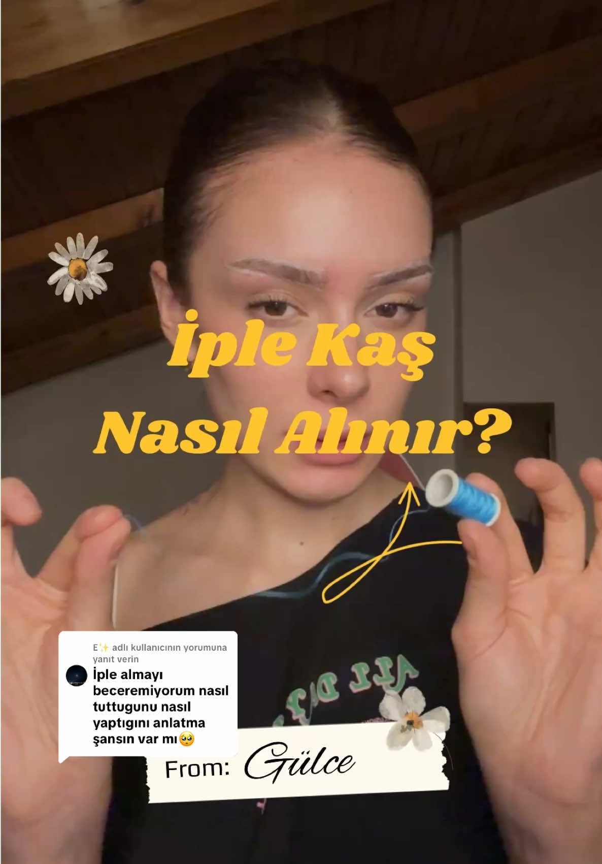 @E✨ adlı kullanıcıya yanıt veriliyor İple kaş nasıl alınır detaylıca anlattım 🌸🧵 #kaşalımı 