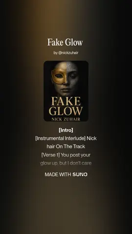 Nahhh.. It doesn't work for me, thank you. Title - Fake Glow  Lyric by - Nick Zuhair  Generated with - Suno AI  #rap #rapmalaysia #sunoai #foryou #nickzuhair 