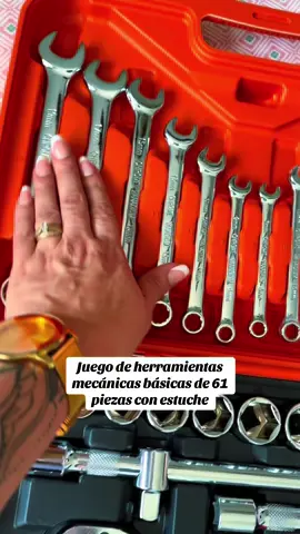 Juego de herramientas mecánicas básicas de 61 piezas con estuche,#herramientas #mecanico #camioneros #herramienta #hombres @Eli @jenniferpelaez84 @boo9094_ @hann @chitotuboescape @JustBrayan @MeivysMartinez 🌹💖 @mary23 