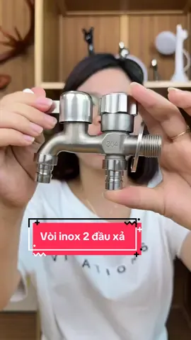Trả lời @Trọng Hưng Đầu vòi nước phòng tắm 2 đầu ra, vòi nước inox 2 cổng xả độc lập #hangxinhtuoi #voiinox2dauxa  