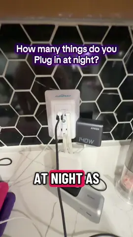 If you have to plug-in as many things at a time as I do check out the surge protector, I love it because it is a surge protector, so it is gonna protect everything that’s plugged in. It is a nightlight so when the lights are off, it glows on the around the rim and you can plug so many things in at a time I will link this one for you in the cart below ##plugin##multiplugoutlet##surgeprotector##kitchenmusthaves