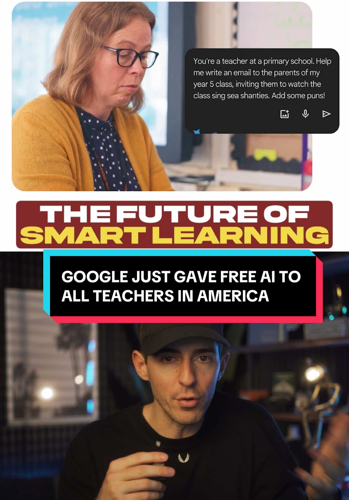 Google just gave free AI to every school in America #Tech #techtok #technology #ai #artificialintelligence #education #school #teacher #classroom 