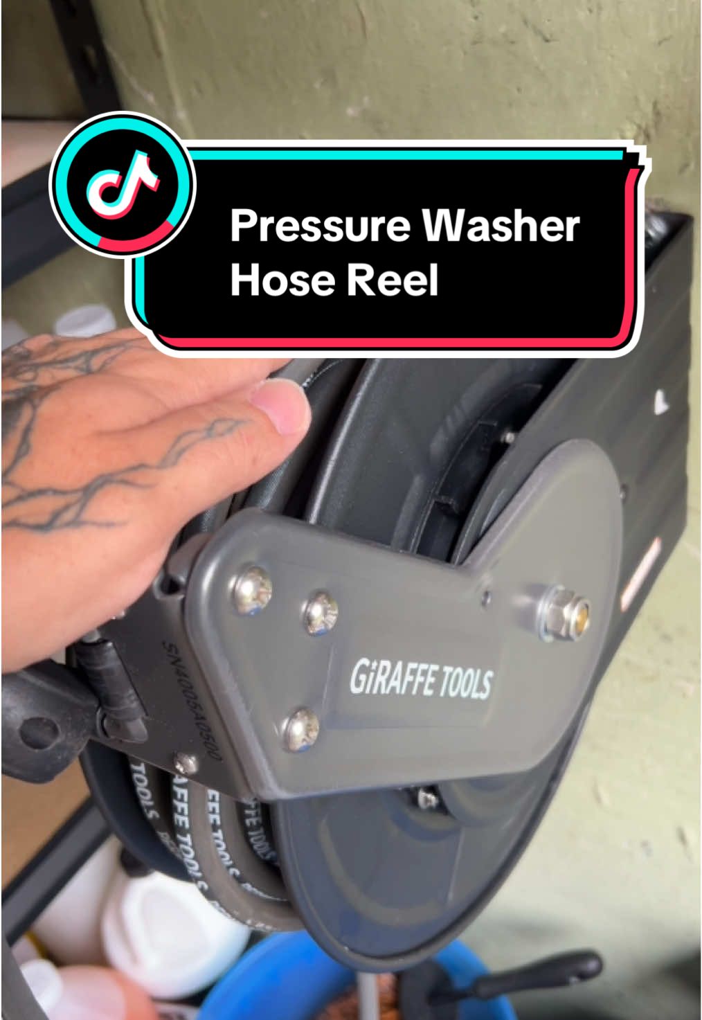 Giraffe Tools Pressure Washer Hose Reel with 1/4