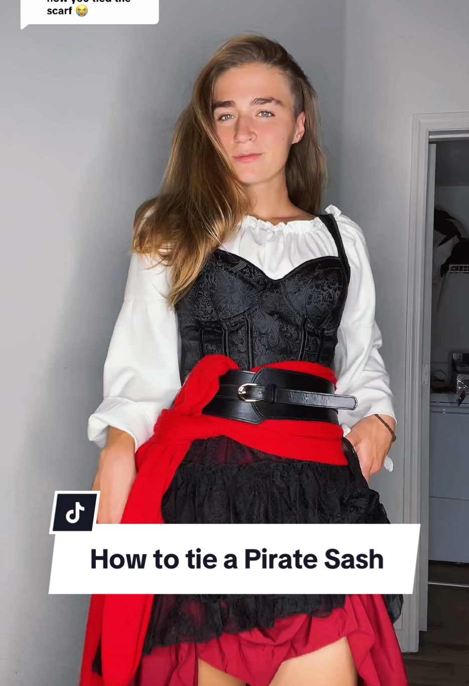 Replying to @supreet kaur Pirate Shash Tutorial!  If you are interested in any of the pieces in this costume, check out the link above!  This pirate outfit is perfect for Halloween, the renfaire, and any other sea-fairing expedition. … … #piratecostume #renfaire #halloweencostume #larping #renaissance 