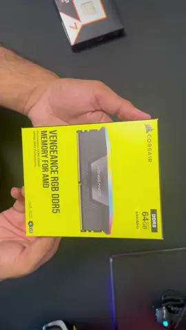 64GB DDR5 Corsair RGB RAM unboxing.#pcram #ddr5ram #pcgaming #rgb #corsair 