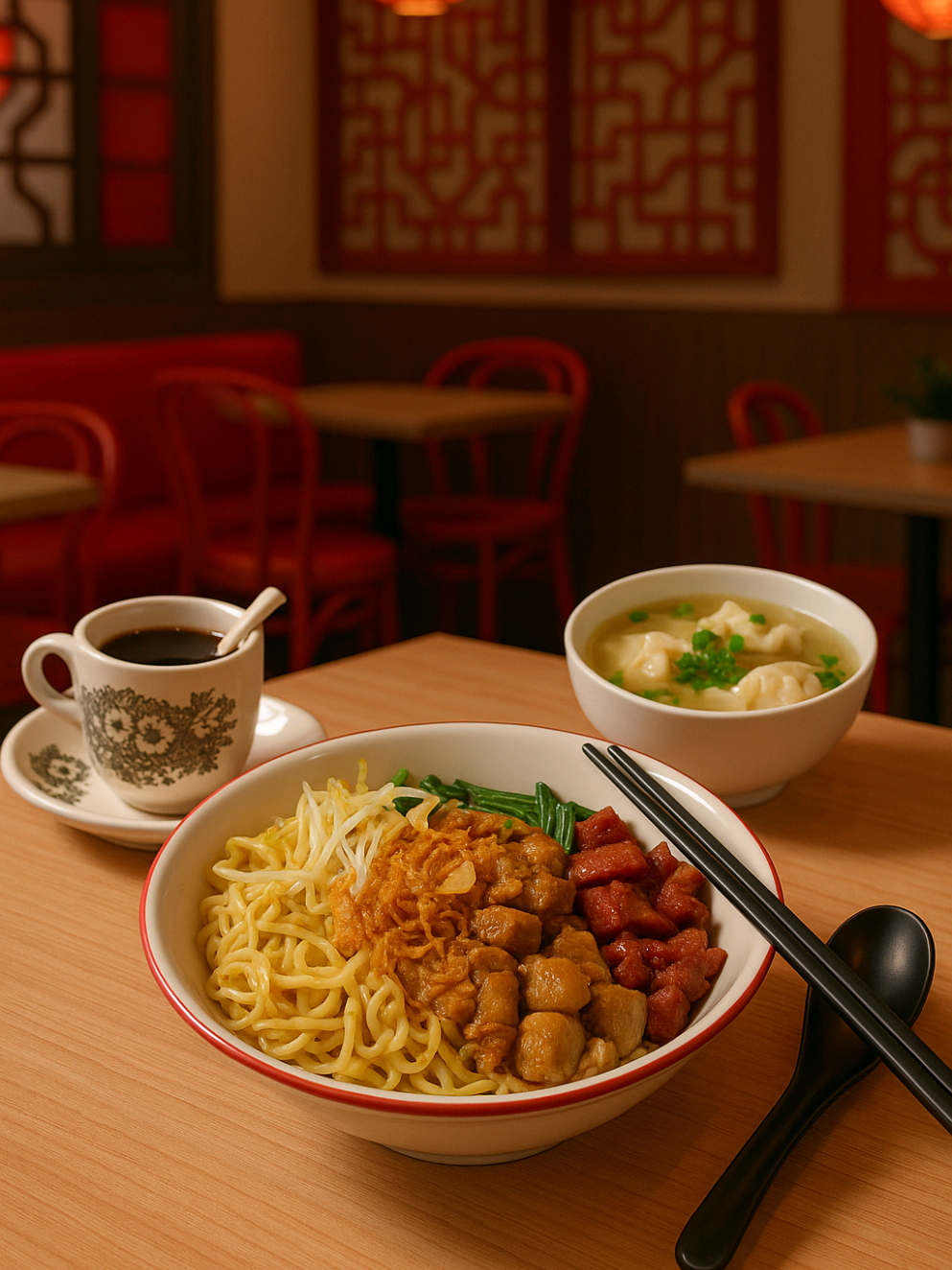 Ngopi ☕ pagi sambil nikmati bakmi medan 🍜 dengan semangkok pangsit. Mie nya homemade yaa guys enak, kenyal dan tanpa bahan pengawet, sekali coba langsung ketagihan deh 😊👌🏻 Hociak...hociak.. haucek.. sencinping...😋😋😁😁🤩🤩 Segera merapat ke : 📍Kios Blok K39, Pasar Modern BSD (Pintu Barat) 📍Kios Blok P7, Pasar Modern Paramount (Pintu Timur) @bakmimedanlavender 📅 Buka setiap hari jam ⏰ 06.30-14.30 Follow kami di : IG : bakmimedanlavender Tiktok : bakmimedanlavender #bakmimedanlavender #bakmimedan #bakmibabi #bakmienak #bakmibabienak 