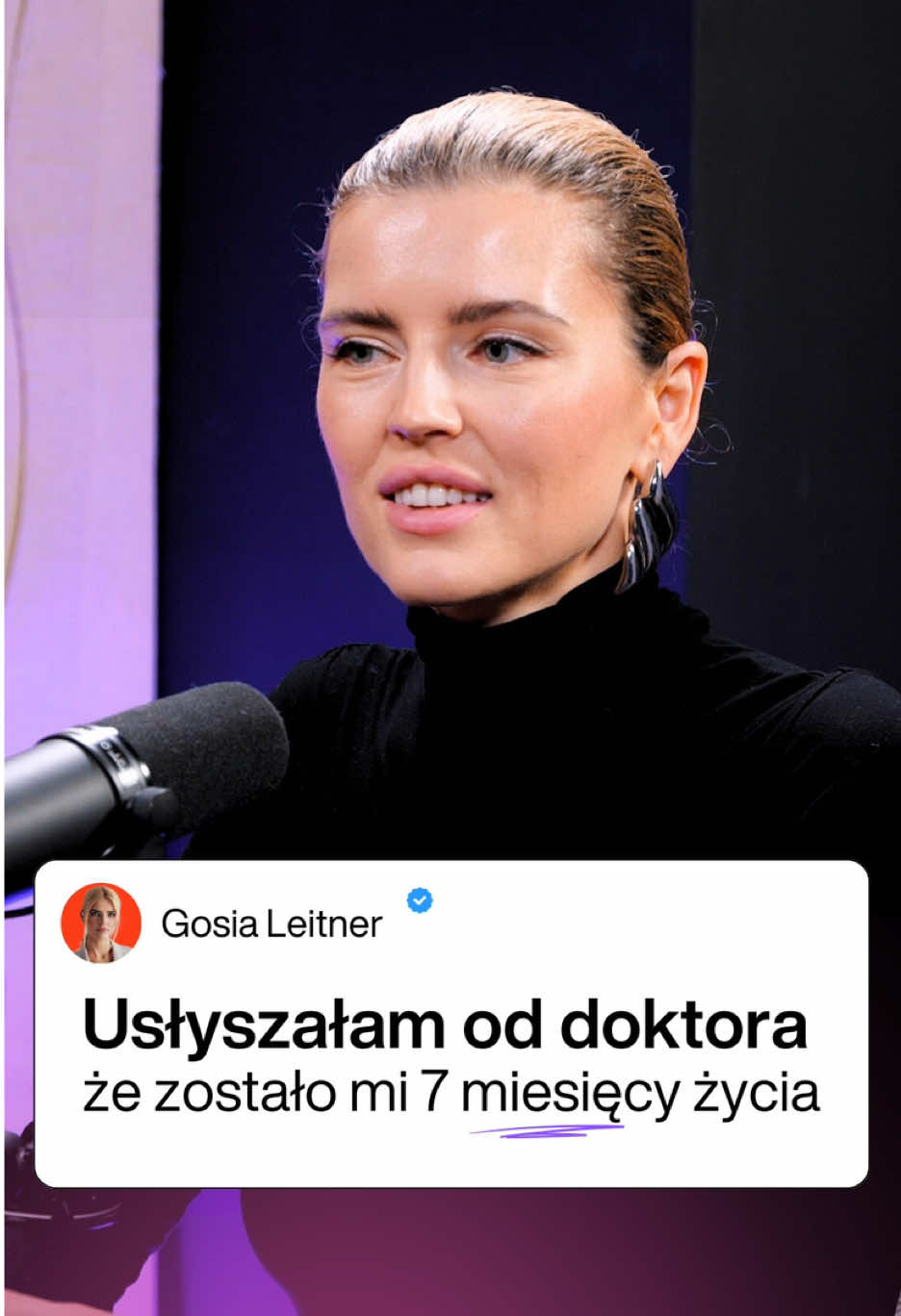 „Ma pani do 7 miesięcy życia” Gosia Leitner gościnią najnowszego odcinka podcastu „Chcę Pogadać” Podcast znajdziesz na na YouTube, Spotify i Apple Podcast  #gosialeitner #choroba