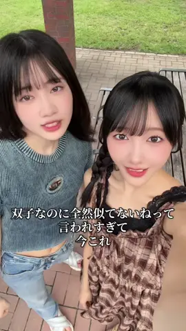 二卵性だから似てないんだよぉ！！！ #おすすめ #fyp #双子 #05 #肘打ち 