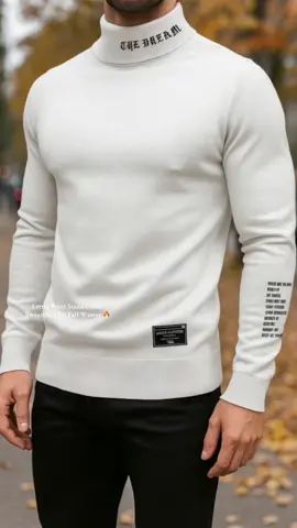 Trend meets comfort, perfect for every day ❄️ #mensfashion #standcollar #sweatshirtstyle #fallwinteroutfits #streetwearvibes 