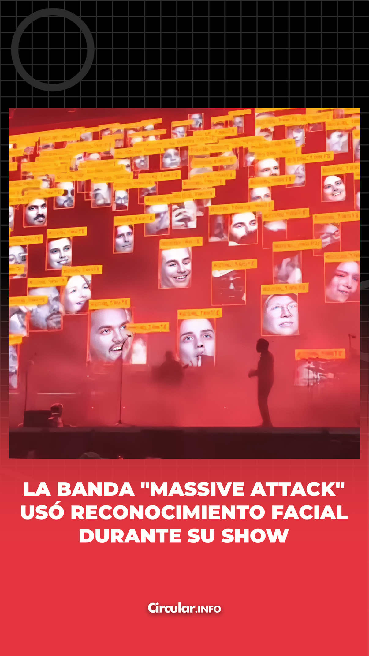 LA BANDA RECONOCIÓ CARAS EN VIVO 👀 ⭕ Messive Attack usó un Sistema de reconocimiento facial en vivo durante uno de sus últimos shows 🫣 ⭕ La banda en más de una ocasión criticó el tema de los datos, la privacidad y el poder de la tecnología y esto parece ser solo el inicio de una nueva crítica al uso de datos biométricos 🧑‍💻 ⭕Este año, la banda llega a nuestro país, se presentará el 2 de noviembre en el Mandarine Park como parte del Music Wins Festival, será que hace algo así en el show? 🤔 #massiveattackmusic #tecnologia #fyp #concierto #viral 