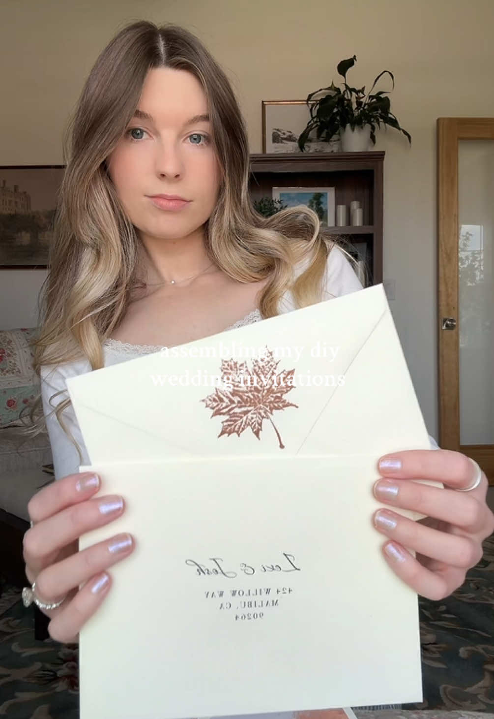 They’re exactly how I envisioned them 🍂🥹 #wedding #2025bride #DIY #cozy #fall 