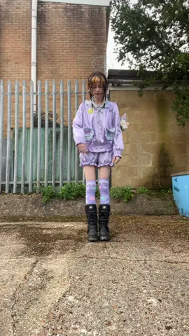 my #OOTD back 2 college life  #kawaii #jfashion #alt I look grumpy because I am focusing on .not tripping over 