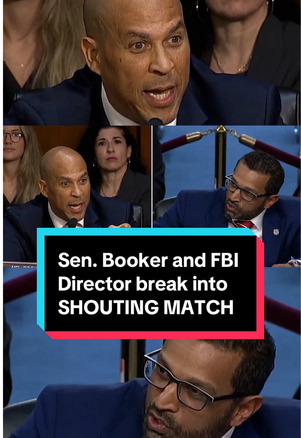 During a Senate Judiciary Committee hearing, Senator Cory Booker (D-NJ) and FBI Director Kash Patel break into a shouting match as they interrupt each other, leading to Chairman Sen. Chuck Grassley (R-IA) being forced to intervene. #FBI #news #washington 