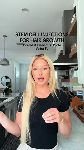 STEM CELL INJECTIONS FOR HAIR GROWTH 🌱| LaserLoft, Ponte Vedra, FL | results in 6 weeks | comment below if you have any questions #fyp #stemcell #stemcellinjection #hairgrowth 