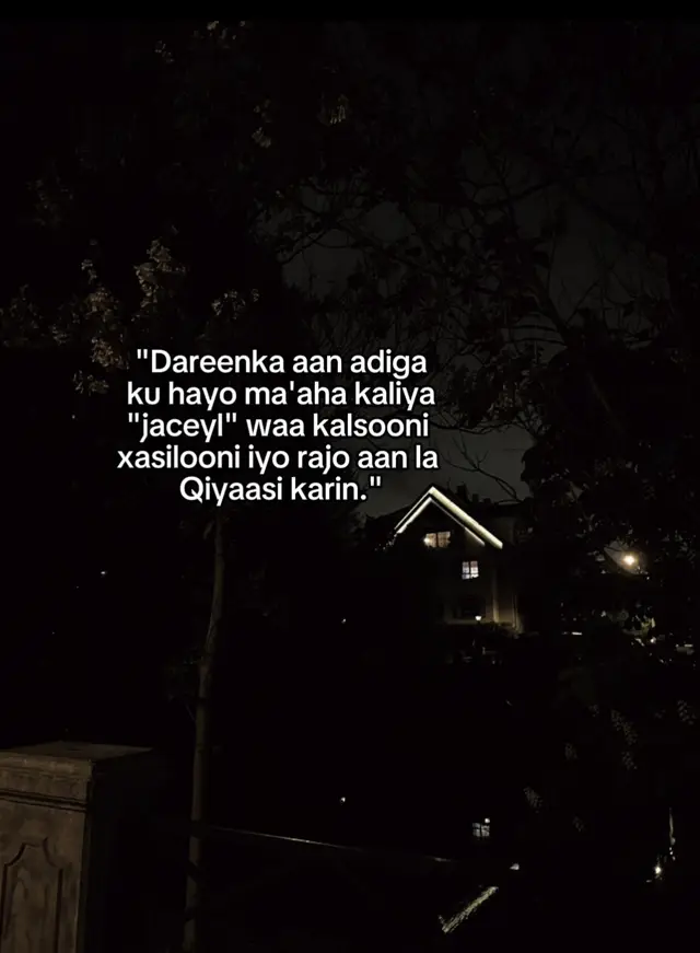 jaceyl, kalsooni, rajo aan la qayaasi karin.