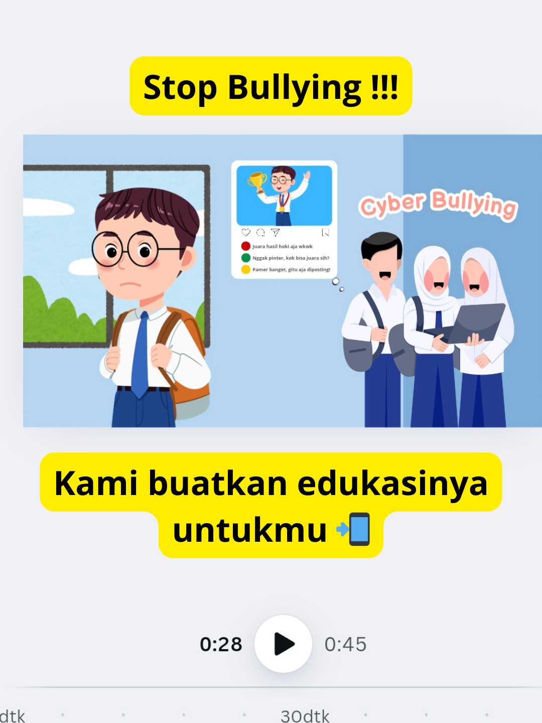 Yuk kenali bullying, cegah sejak dini!  #fyp #canva #canvadesign #animasi #edukasi #tugas