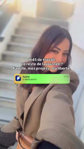 Aujourd'hui, j'ai bossé 1h45 depuis mon téléphone.* J'ai généré : Regarde ma Story du jour Sans stress. Sans pression. Sans courir. Et le reste de ma journée ? → resto, shopping pour mes loulous, moments pour mes projets... Et devine quoi ? Je n'ai pas fait d'études en marketing. Je ne suis pas experte en informatique. Je n'ai jamais travaillé dans la vente. Et pourtant... ça fonctionne. La vérité ? La liberté n'est pas réservée à une élite. C'est une stratégie. Une méthode. Et cette stratégie, c'est le Master Resell Rights (MRR) : un système qui te permet de revendre un produit digital que t'as pas eu à créer ! Par exemple: une formation complète avec 100 % de profit. Mais pas que ! Avec l'Indépendance Digitale, tu peux activer 5 sources de revenus complémentaires : 1 Revendre la formation en MRR (c'est la plus puissante 2 Faire de l'affiliation sur d'autres produits digitaux 3 Créer et vendre tes propres e-books 4 Proposer du community management 5 Créer du contenu UGC pour des marques Tu es guidée pas à pas, et t'inquiètes tu vas pas être perdue car je t'accompagne gratuitement 7/7 sur mon discord avec toutes les personnes qui m'ont fait confiance. Tout est expliqué pas à pas, c'est décortiqué et conçu pour débutants partant de O. Pas besoin de diplôme, ni d'expérience. Juste la décision de te lancer. ( Et si toi aussi tu veux apprendre à créer des revenus en ligne depuis ton tel, Écris-moi INFO et je t'envoie les détails en dm N'oublie pas de me suivre pour que je puisse t'écrire ✨🩷#marketingdigital #femmes #businessenligne #pourtoii 