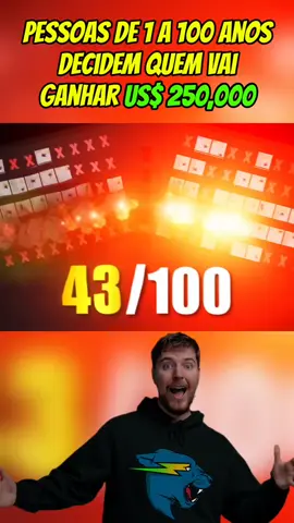 Pessoas de 1 a 100 Anos Decidem Quem Vai Ganhar US$ 250,000 #mrbeast #mrbeastchallenge #mrbeastedit #mrbeast6000 