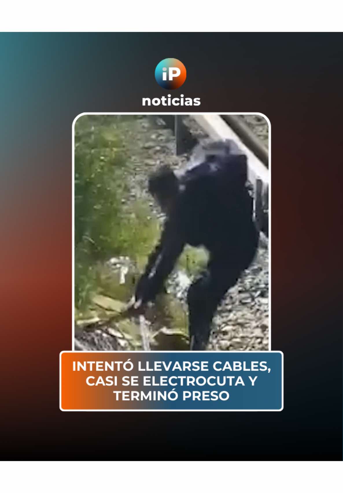 INTENTÓ LLEVARSE CABLES, CASI SE ELECTROCUTA Y TERMINÓ PRESO El hecho ocurrió este lunes a la madrugada en Empalme Maldonado, Palermo, cuando un joven de 24 años intentó robar cables de la línea Mitre. Las cámaras de seguridad lo captaron en plena maniobra y permitieron que personal de Trenes Argentinos y la Policía Federal lo detuvieran antes de que lograra sustraer los materiales. Las vías estaban desenergizadas por obras, lo que evitó que el delincuente sufriera una descarga eléctrica que pudo haberle costado la vida. El sospechoso quedó detenido y a disposición de la Justicia, mientras que, desde la empresa, destacaron que los robos de cables en el sistema ferroviario cayeron un 80% en el último año gracias a las nuevas medidas de vigilancia. #argentina #robo #tren #Viral 