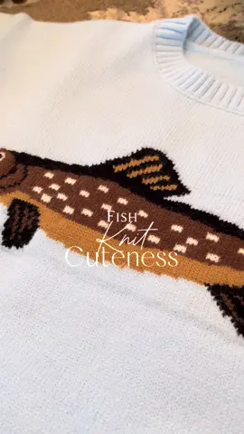 The coziest catch of the day 🐟✨ 🍂Oliver gives his purr of approval for this playful knit that’s equal parts quirky and cute 🐟 🐱 🤎 #CozyKnitStyle #FishyFashion #OliverApproved #WhimsicalWardrobe #SweaterSeason
