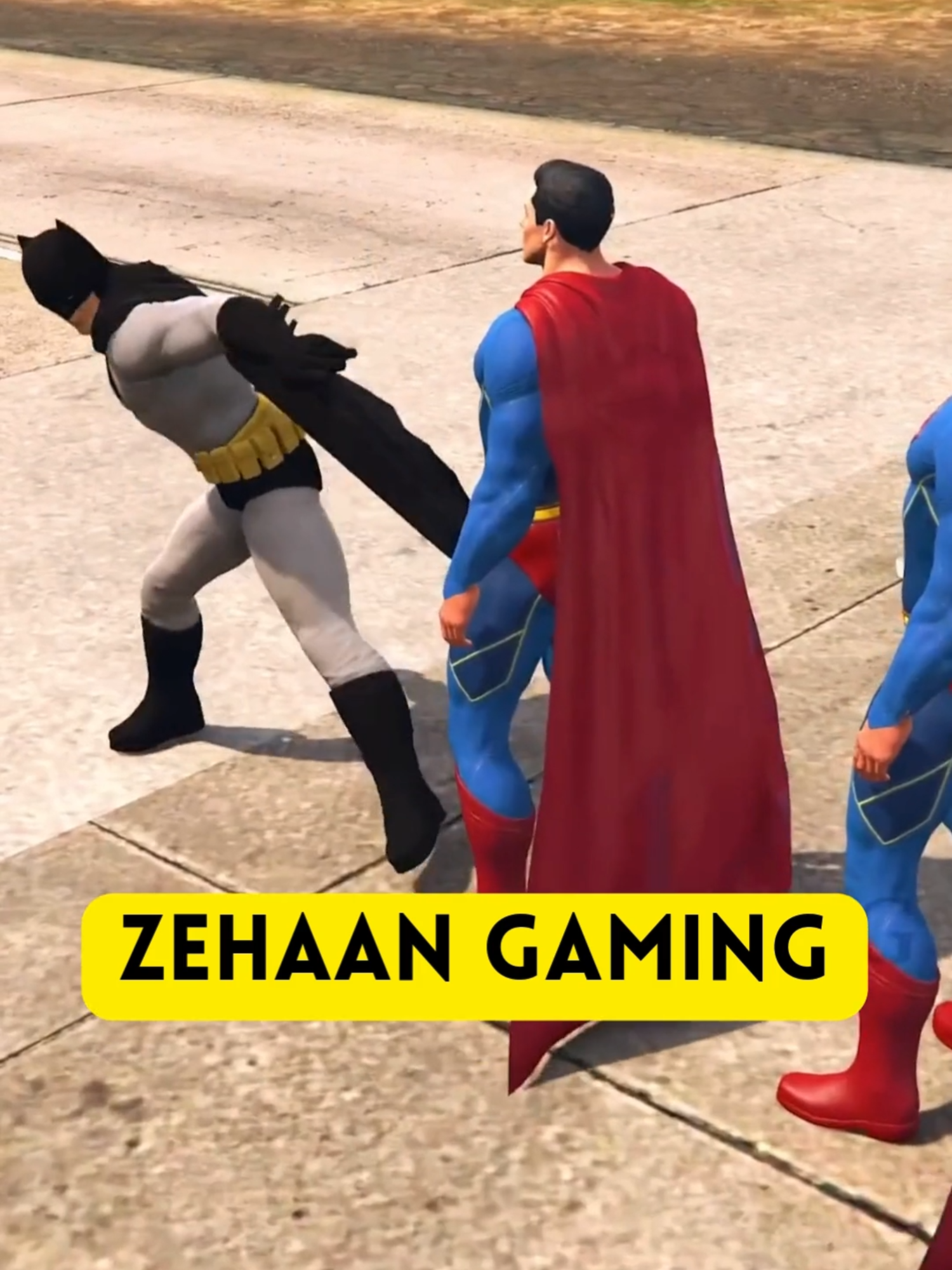 Superman vs Batman Punch Competition, who is stronger #gaming #gta5 #superhero #fypツ
