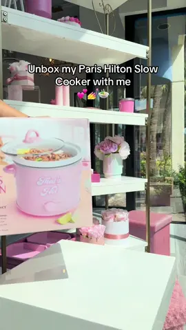 The most sliving slow cooker for all your holiday cooking 🥘💕 #parishilton #pink #slowcooker #holiday #fall 
