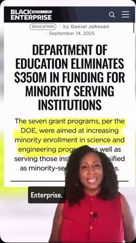 The Department of Education said it has redirected $435 million to Historically Black colleges and universities (HBCUs) for Title III programs.  This news comes after the Department announced last week it was cutting $350 million to programs at Minority-Serving Institutions (MSI) deemed 