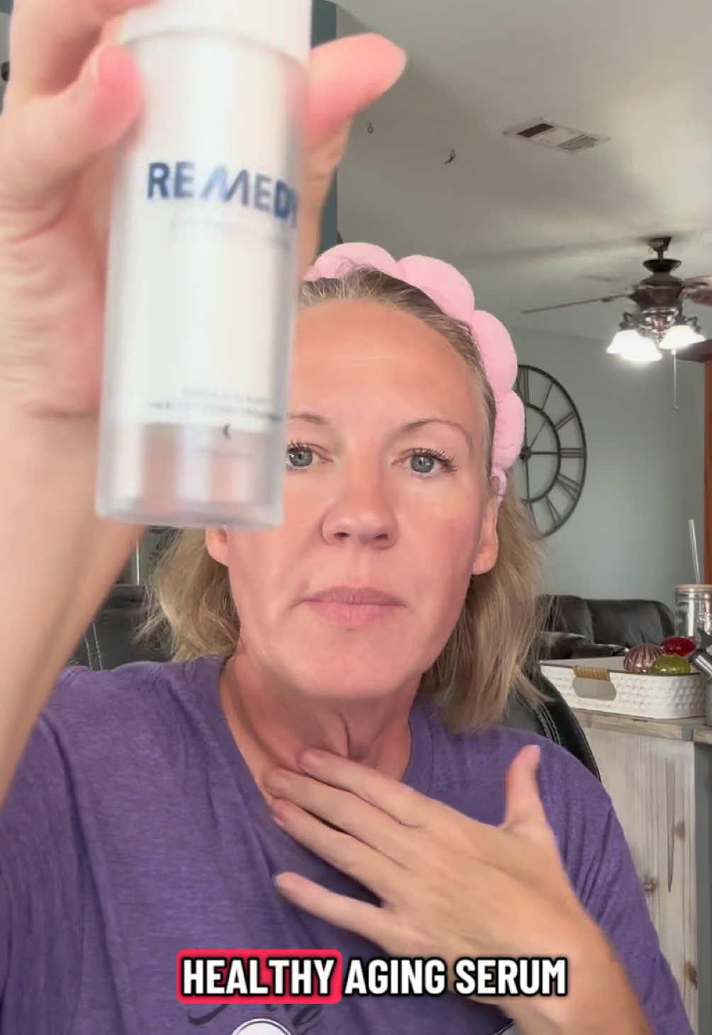 Remedy all-in-one Healthy Aging serum. 🔵Encapsulated Retinol promotes surface turnover 🔵Retinaldehyde promotes surface turnover 🔵Argireline™ helps smooth wrinkles 🔵Niacinamide promotes even tone 🔵Glycolic Acid gently exfoliates                   🔵Matrixyl® 3000 helps support collagen 🔵Ceramides supports barrier function 🔵Resveratrol-antioxidant 🔵Ferulic Acid-antioxidant  #RemedyScience ##healthyaging##wrinkle##finelines##elasticity @@Remedy Science