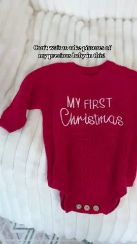 Nothing melts my heart more than thinking about my baby’s first Christmas 🥹🎄 This cozy little sweater onesie is the sweetest keepsake + the perfect holiday outfit for pictures & memories ❤️ #babyonesie #babytok #momtok #babyfirstchristmas #babyoutfits 