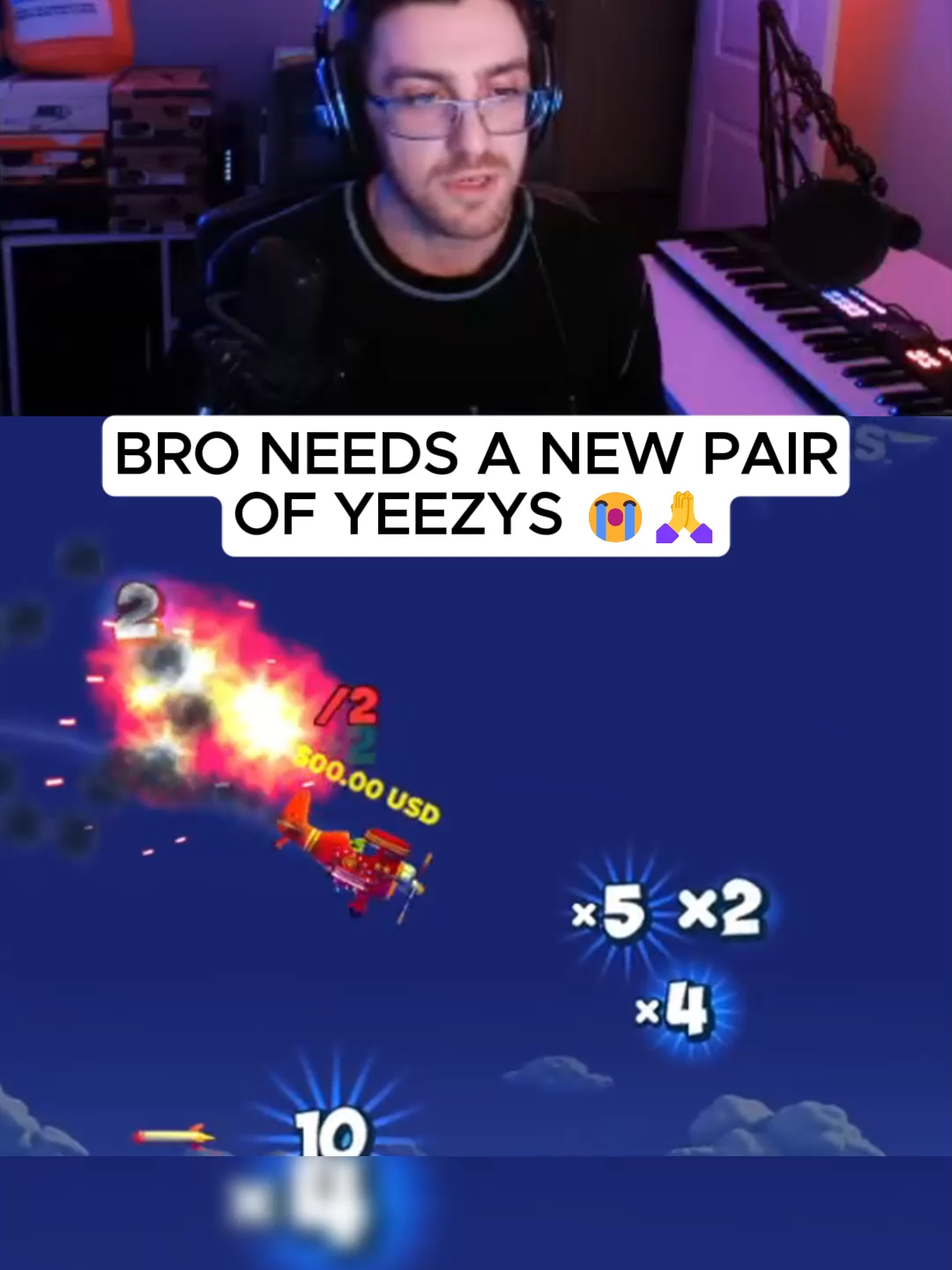He needs them Yeezys 😭#kickstreaming