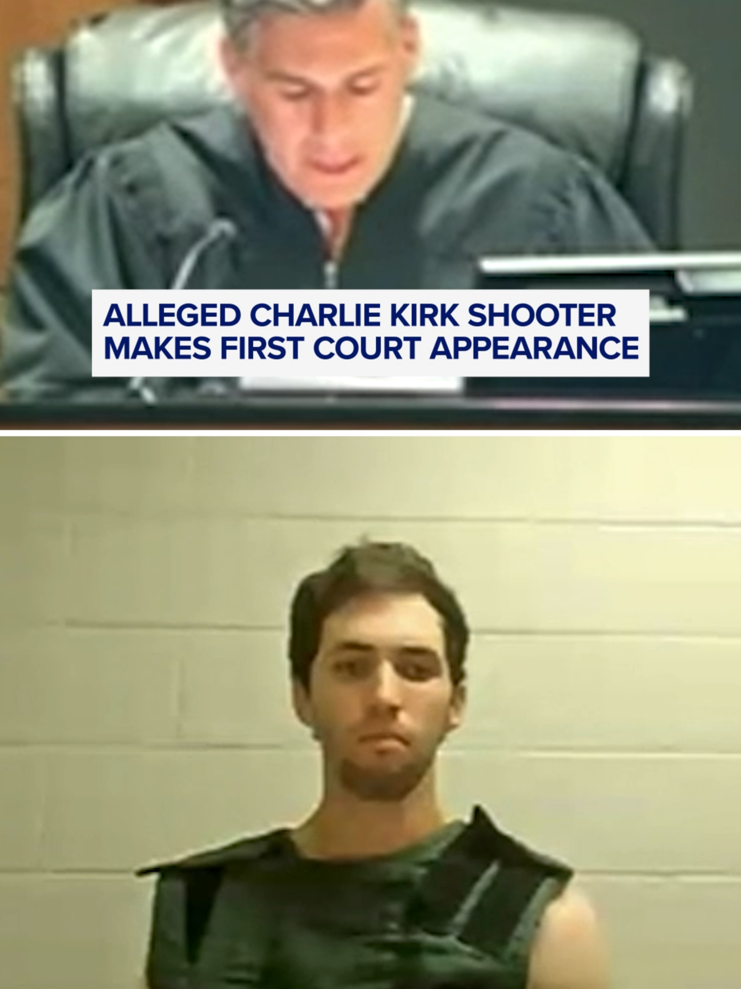 BREAKING: Tyler Robinson, the suspect accused of assassinating conservative influencer Charlie Kirk, made his first court appearance before a Utah judge on Tuesday. #charliekirk #utah #crime #news #abcnews