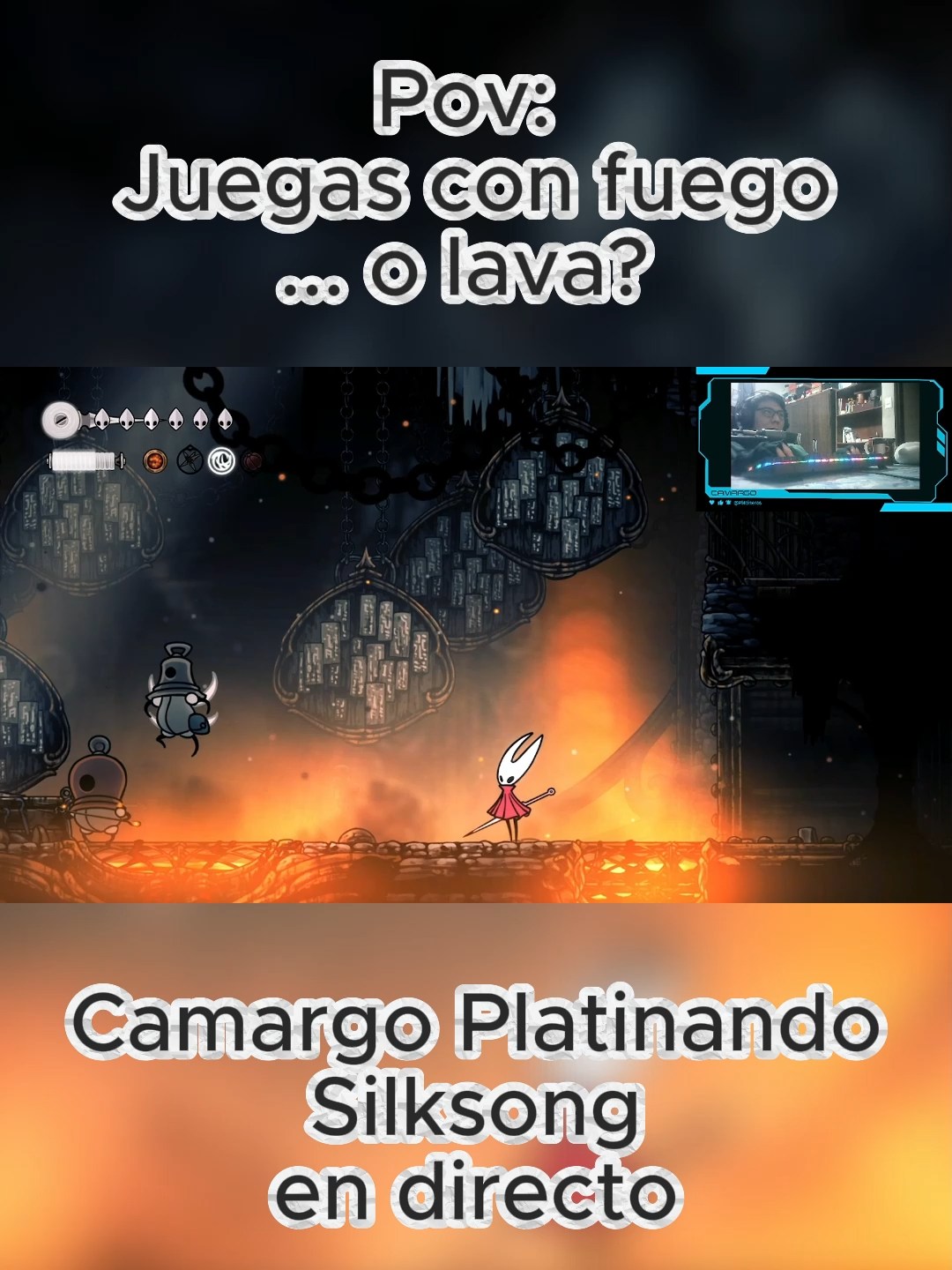 FIRE! FIREEE! en#hollowknightsilksong #videogames #Platino #fypツ #Viral #cazatrofeos #gaming #trofeoplatino #GamingOnTikTok #hollowknight #TeamCherry #Hornet #streamer