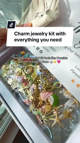 DIY jewelry that feels straight out of The Summer I Turned Pretty 🌸✨ This charm bracelet + necklace kit has everything — tools, findings, and a ton of adorable charms so you can make your own personalized pieces. It’s giving serious Belly vibes… now the real question is, are you Team Conrad or Team Jeremiah? #charmbraceletkit #jewelrymakingkit #midsizegirlstyle #momanddaughtercrafts #tsitpobsessed 