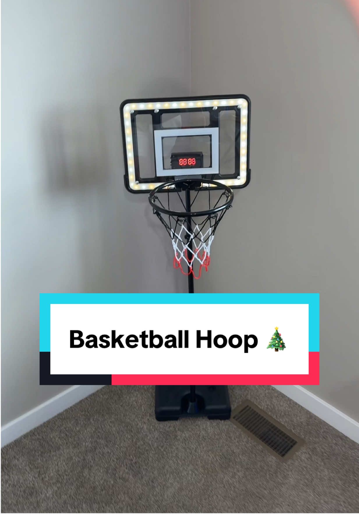The PERFECT Christmas gift! 🎄🏀#christmasgiftideas #christmasgift #giftforkids #basketballhoop #christmasgiftforkids 