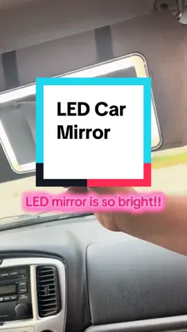 This LED car visor mirror was a major upgrade from the stock one on my car. It big and bright! @WOiOW Store #carmirror #caraccessories #mirror 