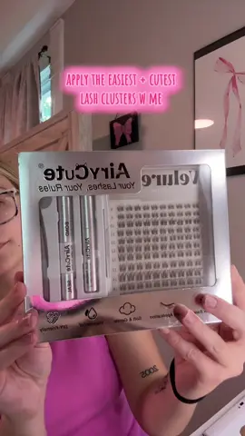 didn’t realize I wasn’t in the frame for most the video butttt these are so cute 💖 #lashclusters #foryoupage #lashes #beauty 