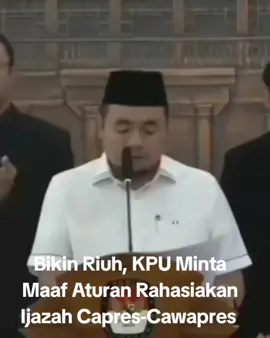Komisi Pemilihan Umum (KPU) RI meminta maaf karena Keputusan KPU Nomor 731 Tahun 2025 yang mengecualikan 16 dokumen capres-cawapres untuk dipublikasikan telah membuat keriuhan di tengah masyarakat.  Ucapan maaf ini disampaikan langsung oleh Ketua KPU RI, Afifuddin, saat konferensi pers pembatalan Keputusan KPU Nomor 731/2025 di Kantor KPU RI, Selasa (16/9/2025).