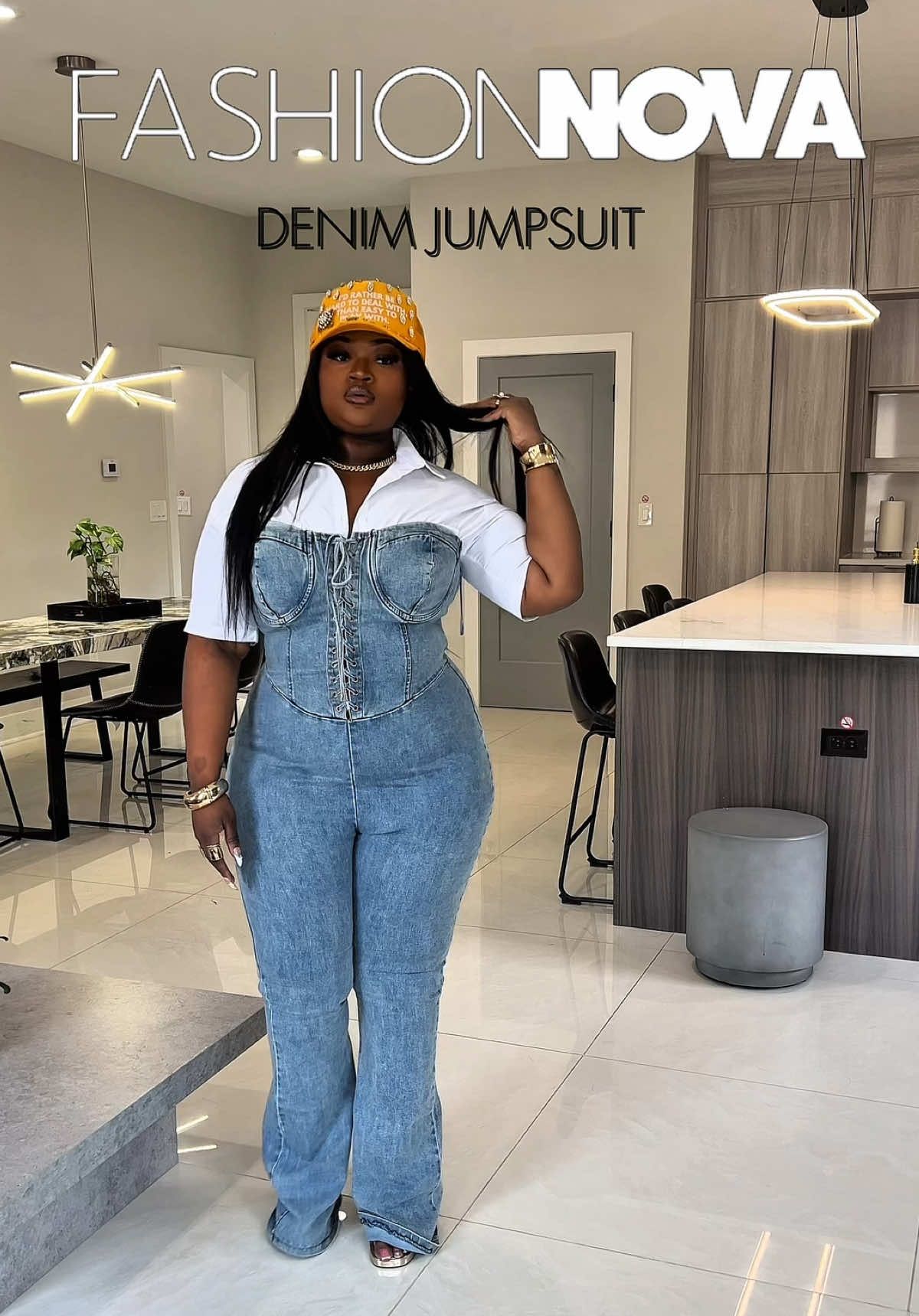 Fashion Nova Denim Jumpsuit IM obsessed  #fashionnovajumpsuit , #fashionnovahaul, #styleinspo, #outfitideas, #denimjumpsuit 