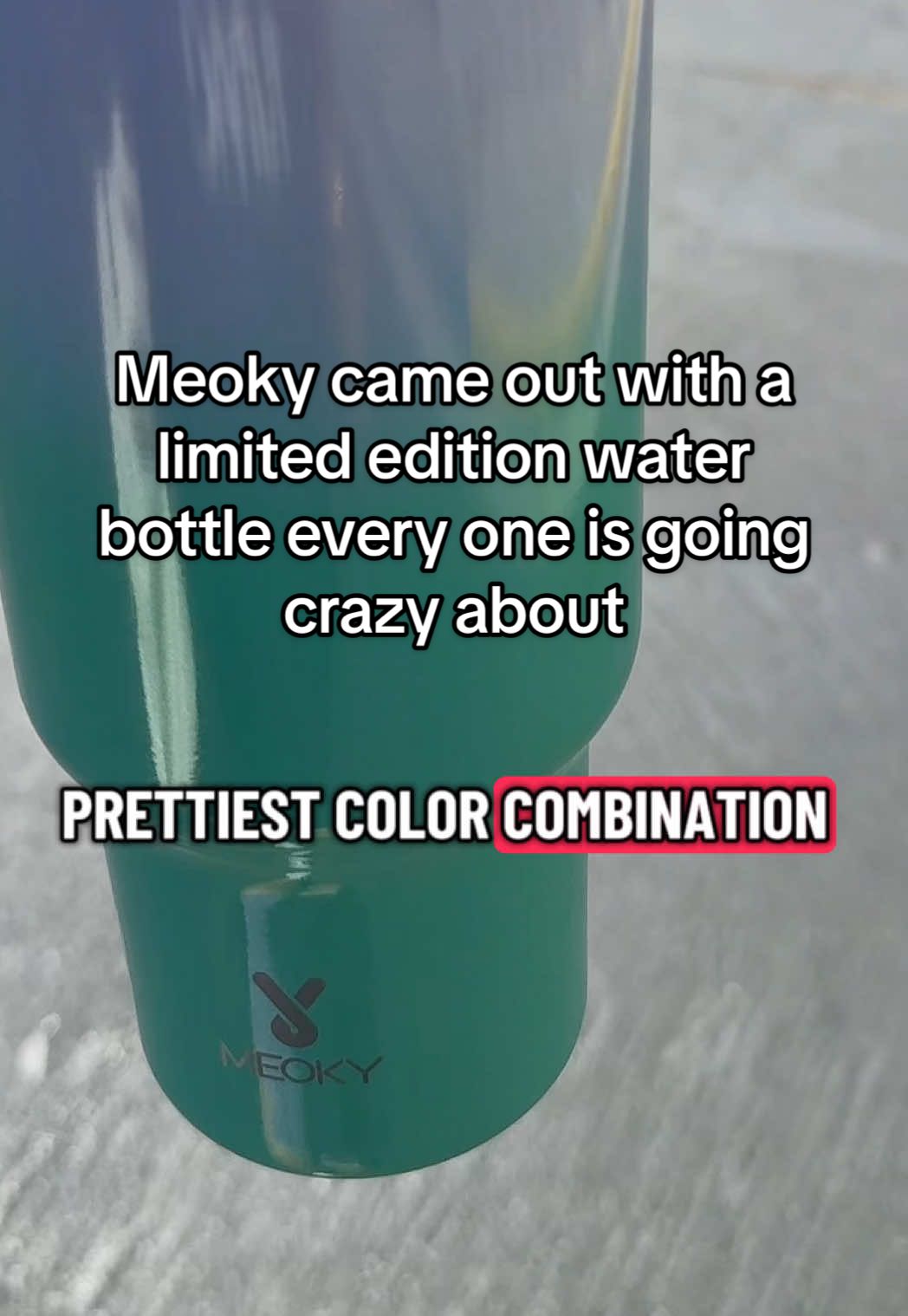 Everyone is going crazy about this water bottle and I can see why. Oh she glows ✨🤩 #fyp #waterbottle #waterbottles #meoky #meokytumbler 